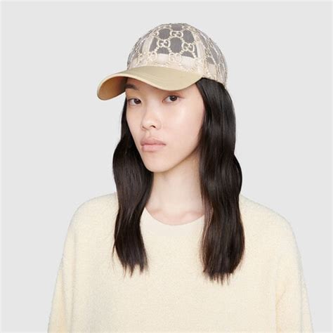 gucci hat cream|Gucci GG Net Embroidered Baseball Hat 'Cream' .